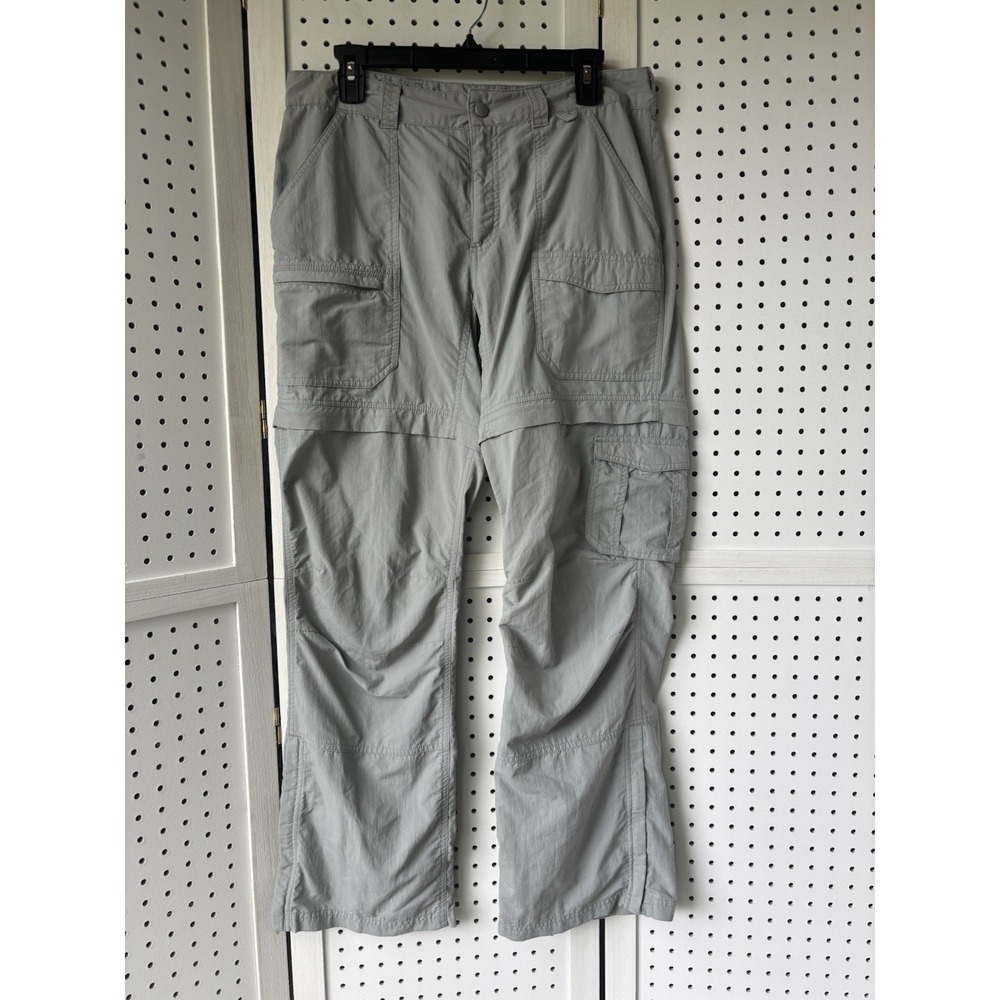 EMS Eastern Mountain Sports Women's 8R Gray Zip Off Nylon Pants Hike Cargo